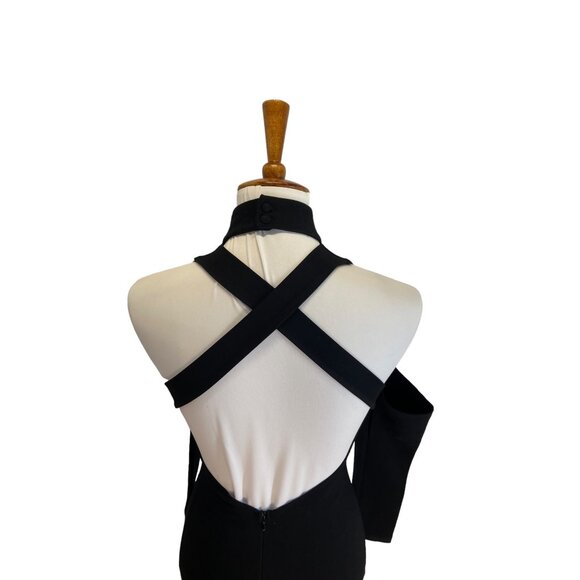By the way Noella Cold Shoulder Dress Black Size XS NWT Cocktail Minimalist Boho - Picture 11 of 15